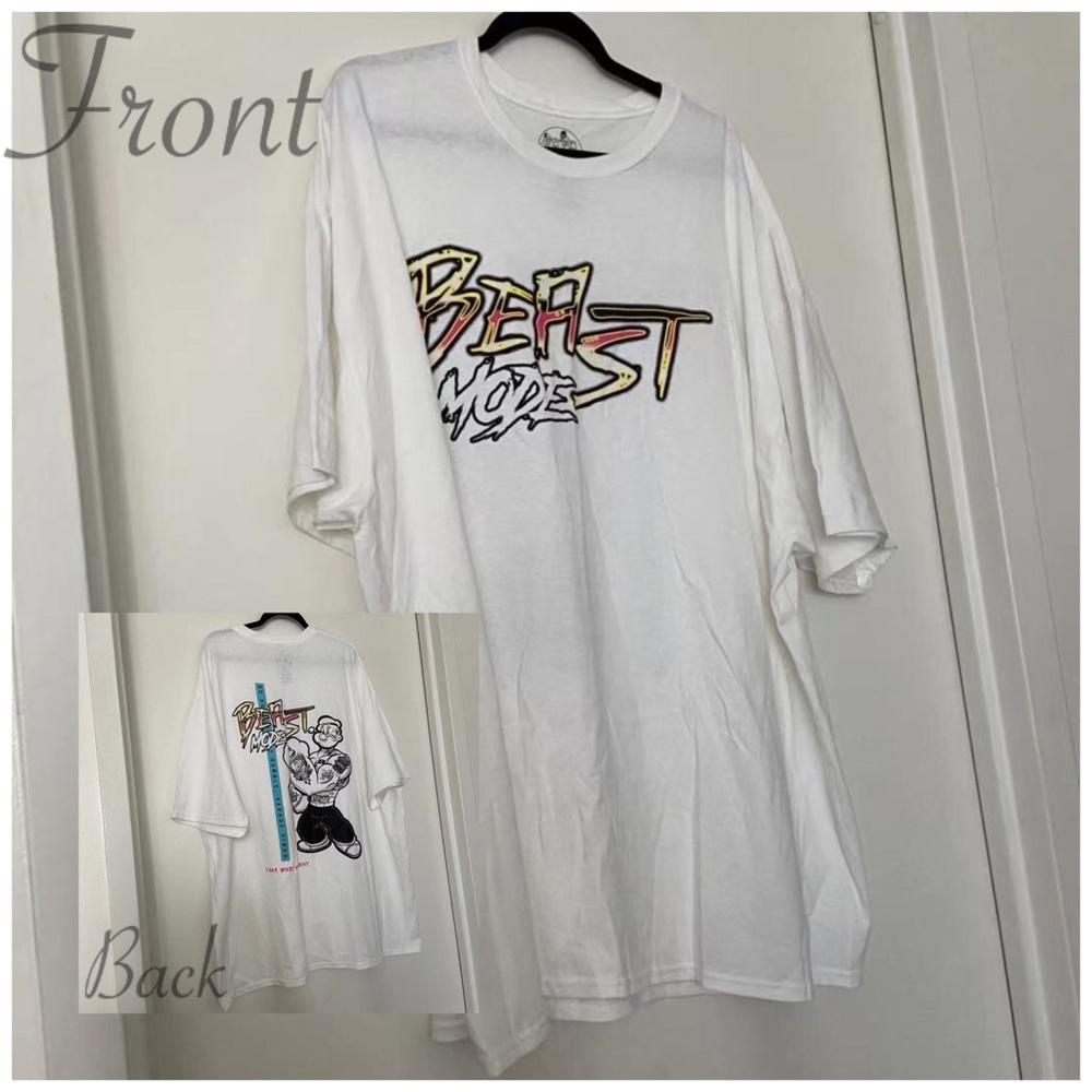 Men's Popeye Beast Mode Tee Size 4XL